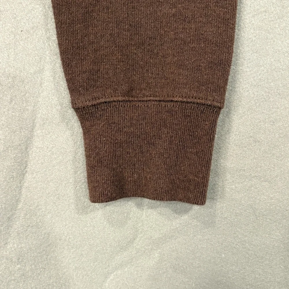 Polo Ralph Lauren Sweater Mens Medium Brown Shawl Collar Cotton Pullover Logo
